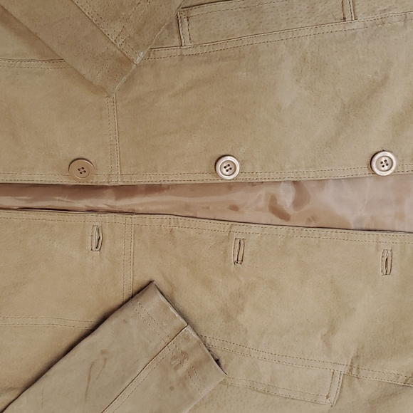 Vintage Genuine Suede Trench Length Coat, US S - Picture 6 of 12